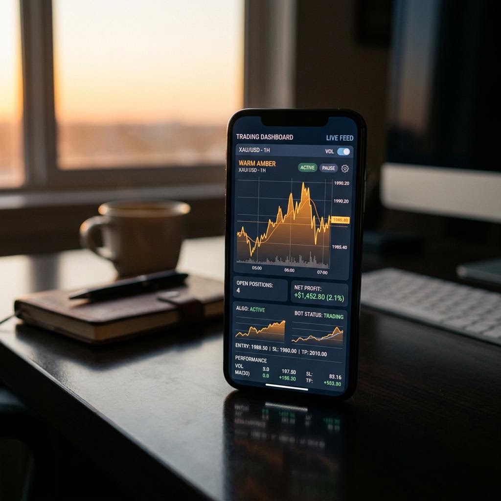 Dashboard di trading Frugacella Recensione su smartphone